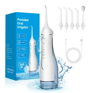 China Electric Portable Oral Irrigator Cordless Dental Water Flosser 300ml Ipx7 Mini Teeth Cleaning wholesale