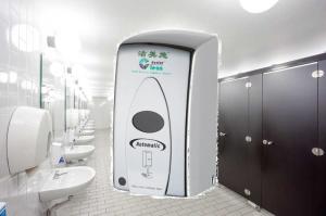 China Adjustable Touchless Hand Sanitizer Dispenser With 500 Ml Disposable Bottle wholesale