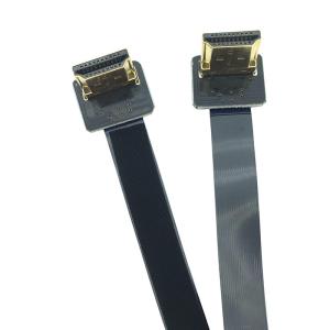 China 90 Degree Down Angled HDMI Ribbon Cable A Male To Male For FPV Gimbal wholesale