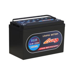 China 12.8V 125Ah Lifepo4 Deep Cycle Battery 1600Wh Solar Panel Lithium Battery wholesale