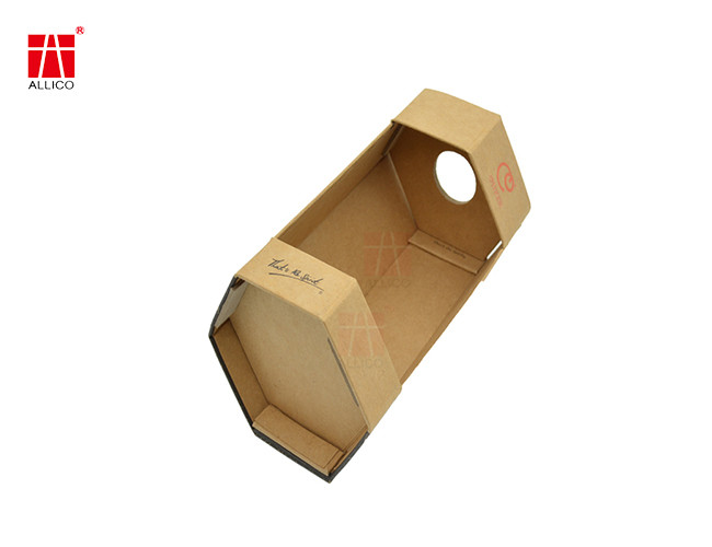 FSC Kraft Paper Wine Bottle Gift Boxes Collapsible CMYK Color