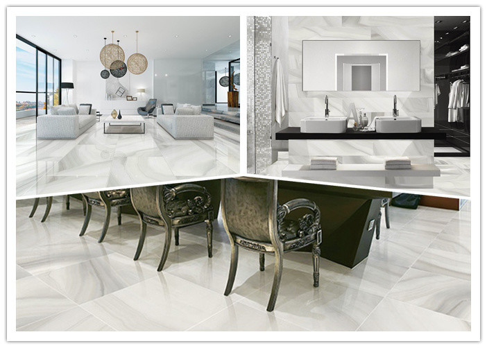 Matte Finish Marble Look Porcelain Tile For Indoor And Outdoor Heat Insulation Ceramic Kitchen Floor Tile