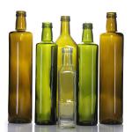 Edible 250ml Marasca Glass Oil Bottle Green Amber With Screw Cap