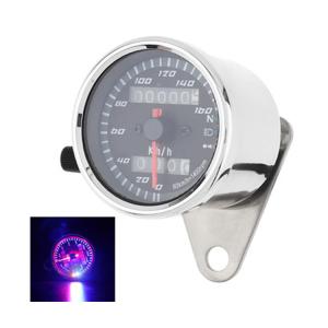 China 0-160km/H 12V Vintage Digital Motorcycle Meter Metal Case OEM Accecpted wholesale