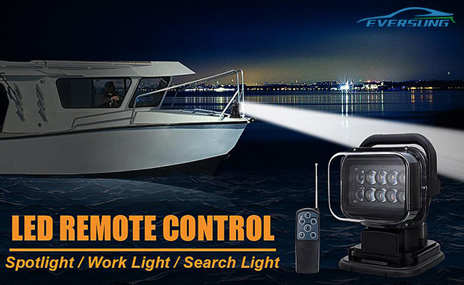 IP67 50w 360 Degree Rotating Remote Control Led Work Light Search Spotlight