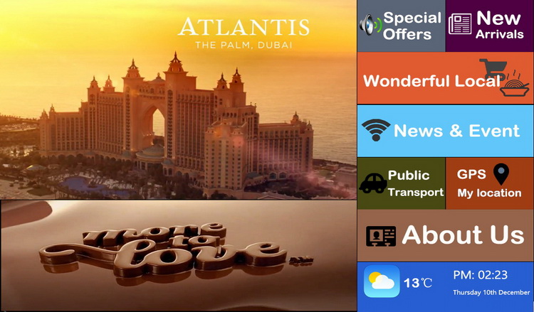 10 Inch Taxi Interactive Advertising Screen With Content Management System