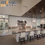 White Shaker Solid Wood Slim Style Modular Kitchen Cabinets American Market