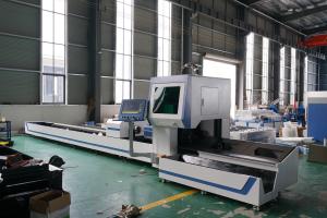 China 4KW CNC Cut Machine , Metal Tube Laser Cutting Machine 6000mm 1500 Kg wholesale