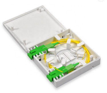 SC Fiber Optic Distribution Box , 2 Port Fiber Termination Box Wall Mount