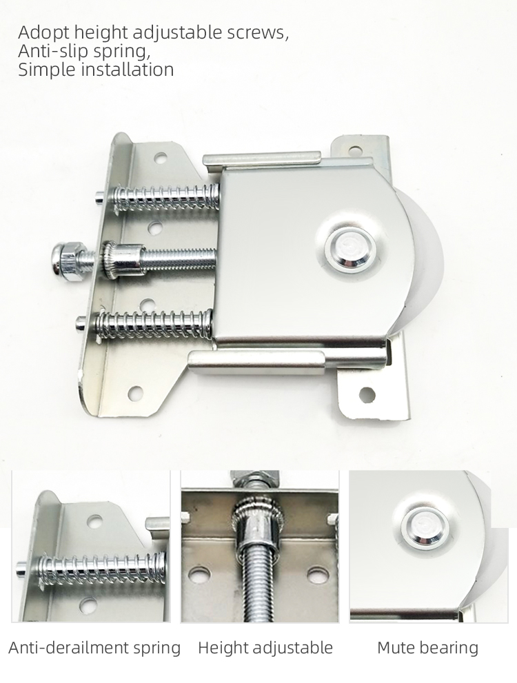Iron and Nylon Folding Door Roller Wheel Fittings for Sliding Wardrobe Doors 8.5cm*11cm