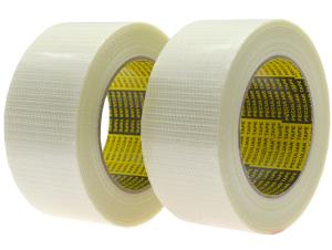 China White Fiberglass Adhesive Tape Bidirectional Filament Tape Cross Weaved wholesale