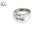 Steel Color 5g Engraving Words Personalized Jewelry Ring