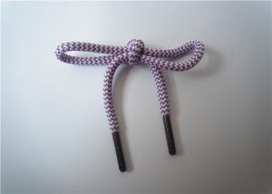 China Apparel Accessories Custom Printed Shoelaces , Round Colored Shoe Laces wholesale