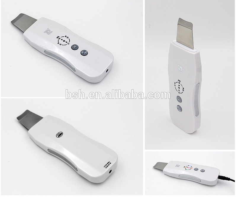 Portable Rechargeable 2in1 Ultrasonic Facial Skin Scrubber Anti-aging Lift