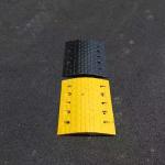 500mm*300mm*50mm Russia standard rubber driveway speed bump Black rubber