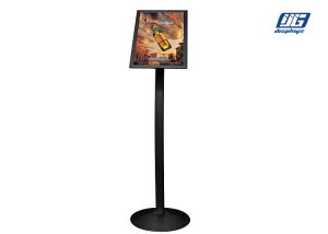 China A4 Graphic Size Poster Display Stands Adjustable Black Powder Coated wholesale