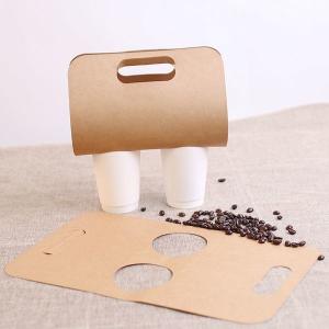 China Kraft Take Away Coffee Cup Carrier Holder For 2 Cups 4 Cups Customzied Size wholesale