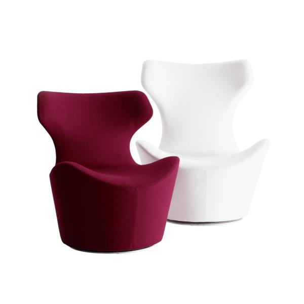 PU Leather Fiberglass Lounge Chair With Batholith High Back Single Seat