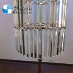 Wedding Gold Metal Stands For Centerpieces Cylinder With Long Crystal 130cm