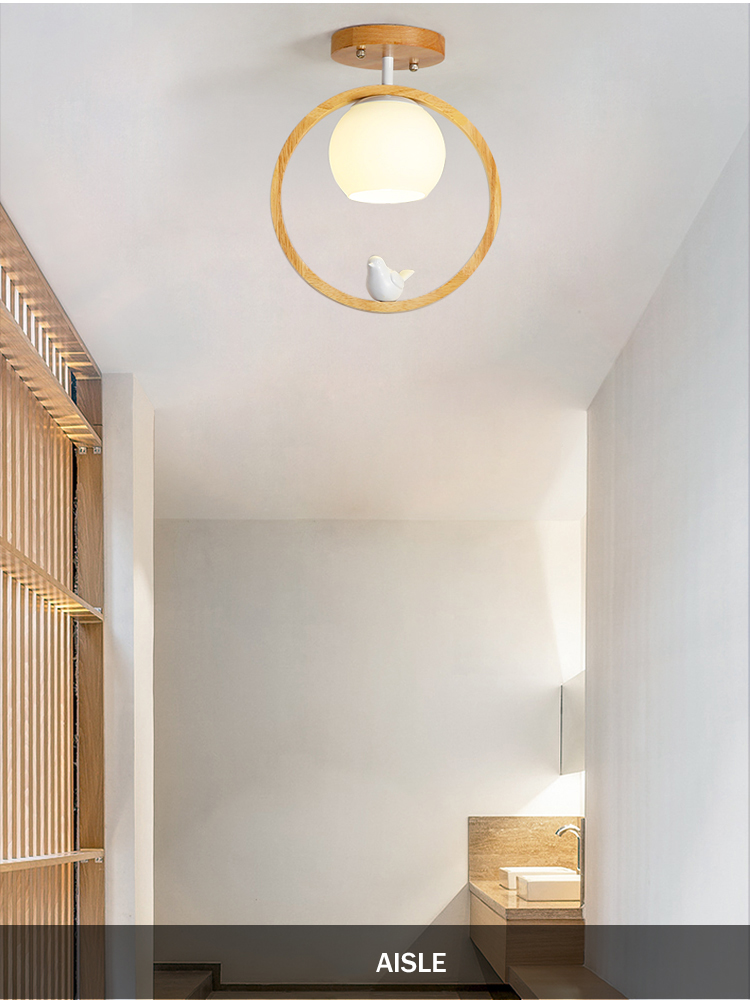 Nordic Wood Ceiling Lamp for Hallway Entrance Balcony Corridor Hallyway ceiling lamp(WH-WA-51)