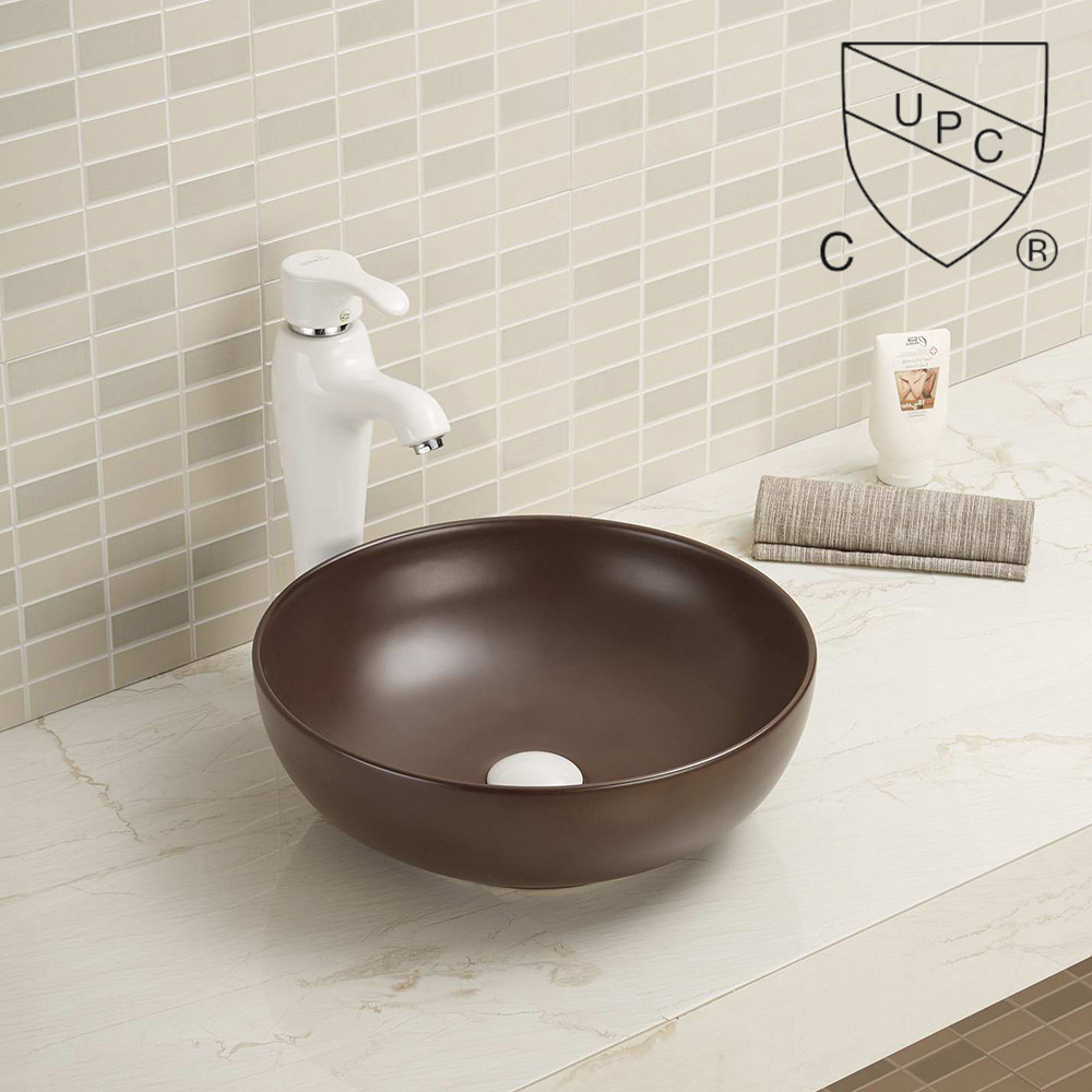 Wash Hand Basin Counter Top Bathroom Sink Matte Blue Vessel For Hotel Bathroom