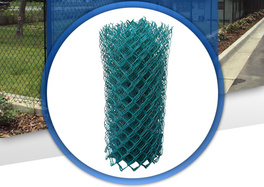 PVC Coated Gi Chain Link Fencing PVC Diamond Mesh Fencing 1500mm High