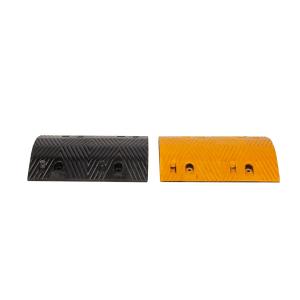 China Temporary Durable Rubber Road Speed Bumps Black &amp; Yellow wholesale