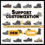 Waterproof Woodland Chelsea Fashionable Rubber Leather Shoes Men Steel Toe
