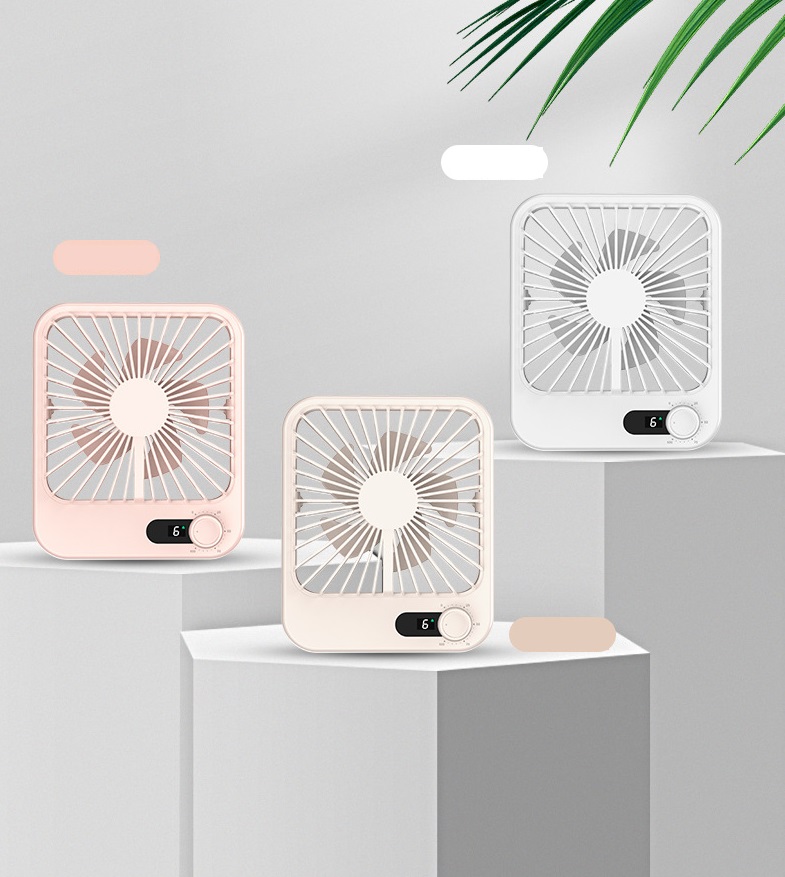 Portable Mini Cooling Fan for Office Home Rechargeable Small Foldable Personal Table