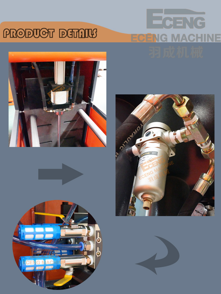 16KW Semi Auto Bottle Blowing Machine 200ml 500ml 1 Litre Blow Moulding