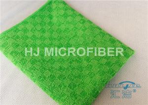 China Green Microfiber Absorbent Kitchen Towels Washable , Streak Free Microfiber Cloth wholesale
