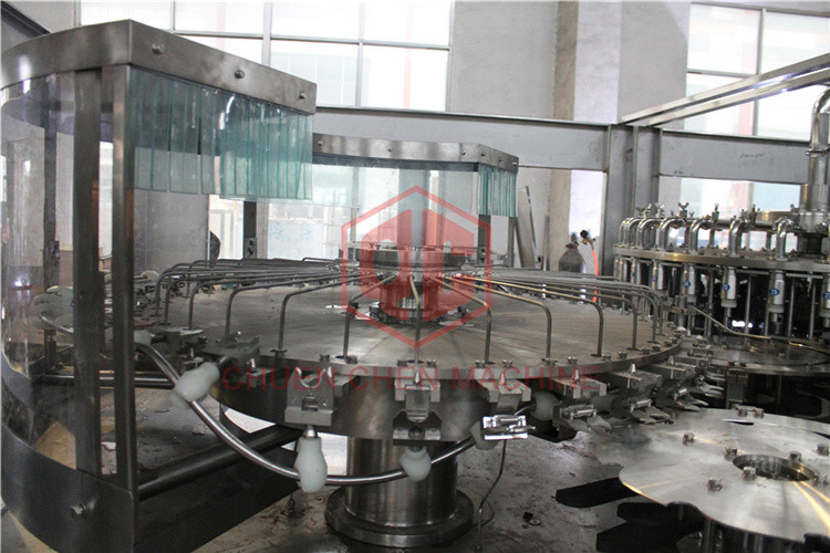 Online Cap Sterilizing Tunnel Water Juice Filling Capping Machine For Plastic Bottle