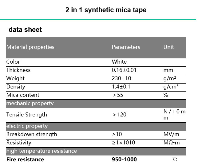 Electrical Insulation Muscovite Mica Tape Double Sided For Cable Conductor