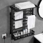 Electric Waterproof Towel Warmer Rack Wall Mount 220-240V 50-60Hz