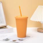 Lightweight Candy Color Skinny 22 Oz Plastic Tumbler Clear Double Wall Acrylic