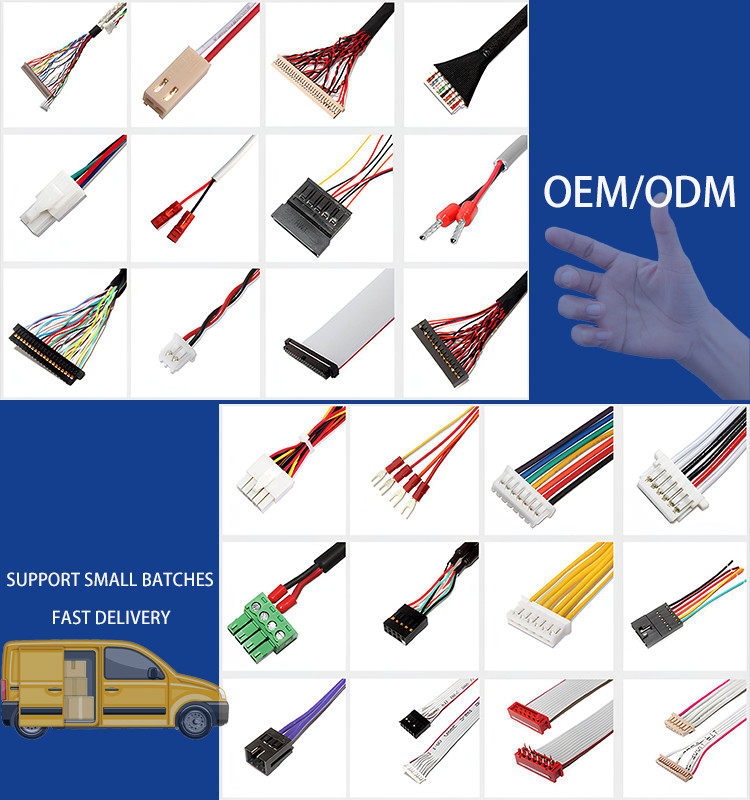 Factory Customized 0.6 Pitch JST 04XSR TO JST 10XSR IDC Wire Harness Cable Assembly