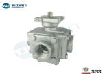 Stainless Steel Socket Weld Ball Valve , Direct - Mount 4 Seats 4 Way Ball Valve