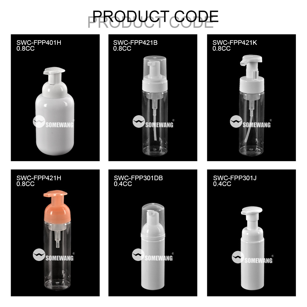 All Plastic Pump 42mm 42/410 External Spring Foam Pump With Bottle For Cleaning