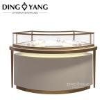 Modern Fashion Style Round Jewelry Shop Showcase No Installation With Low Power