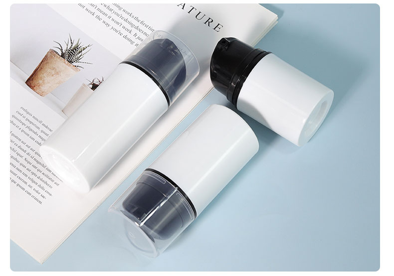 30ml 50ml 100ml 200ml Plastic Airless Pump Bottle White Cosmetic Lotion Packaging Bottle
