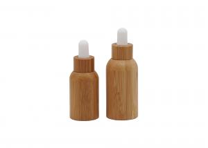China Carving Craft 30ml 18/410 Bamboo Glass Dropper Bottles wholesale