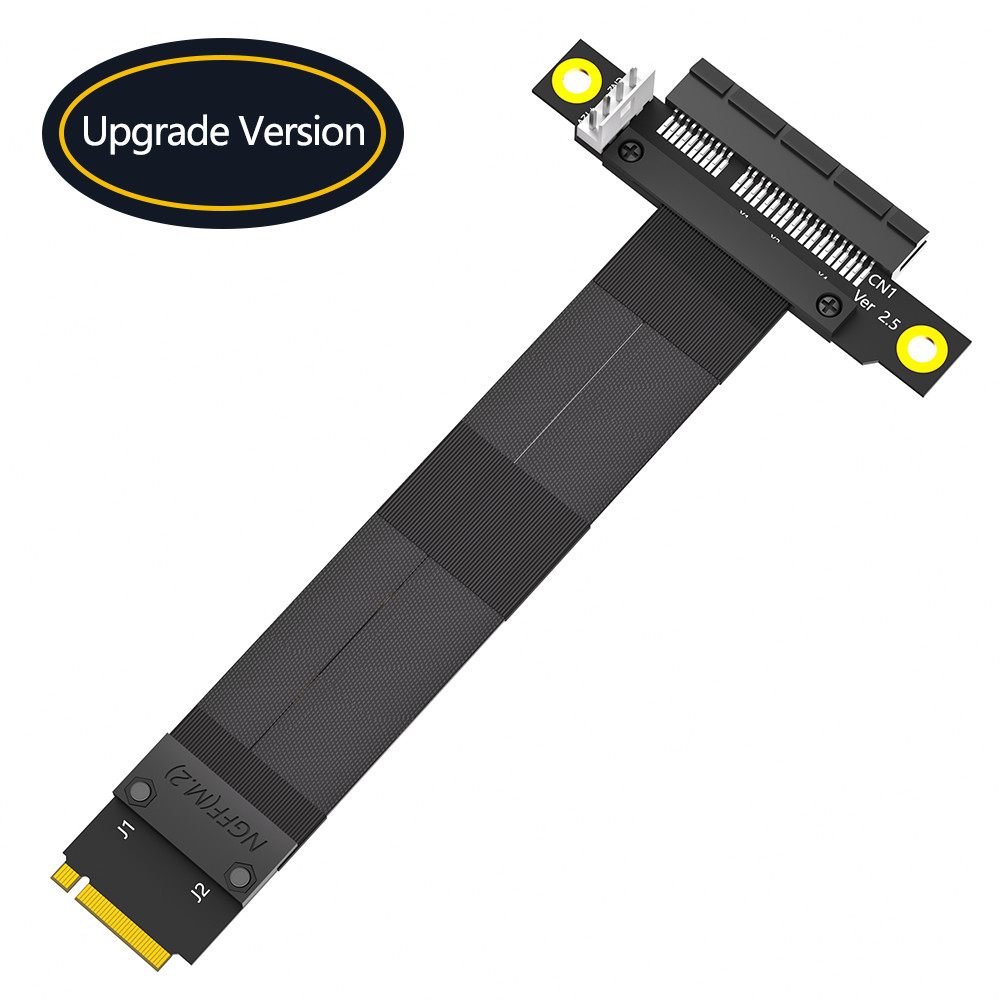 M.2 NGFF Key M to PCIe 3.0 X4 Extension Cable 180° PCI-E Slot for Speed Data Transfer Support PCI-E1X - 4X - 8X - 16X device usage