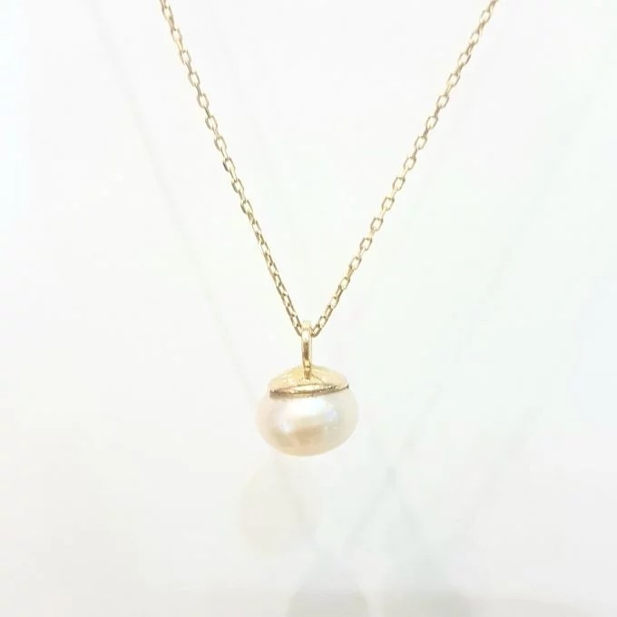 Freshwater Pearl Pendant Necklace in 925 Sterling Silver For Women
