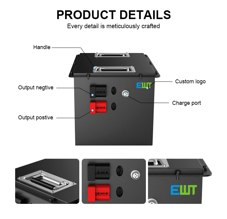 BMS Lithium Iron Phosphate Car Batteries 48V 50Ah 26650 LiFePO4 Battery