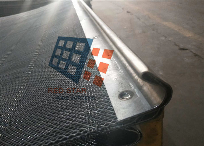 Spring Steel Wire Lock Crimp Screen For Screen Machines In Mineral Quarry
