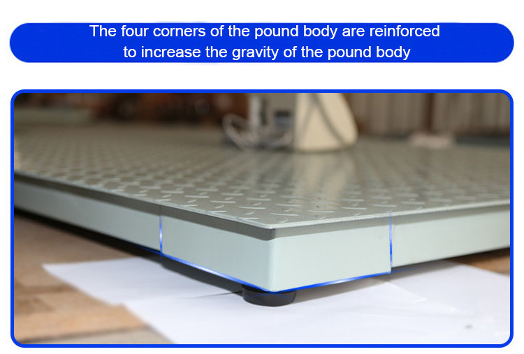 LED Digital Display 1 Ton Cattle Livestock Weight Scales with Cage Stable Performance Heavy Duty Industrial Floor Scale