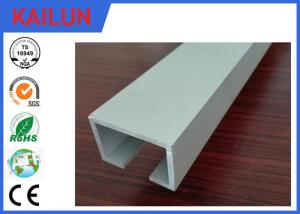 China Curtain Track System Silver Anodized Aluminium U Channel Weather Resistance wholesale