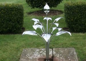 China Modern Outdoor Art Stainless Steel Sculpture Fabrication Garden Flower Sculpture wholesale