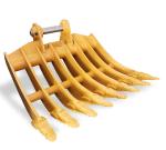 5 Ton Excavator Rake Bucket , 1000mm Width Excavator Land Clearing Rakes