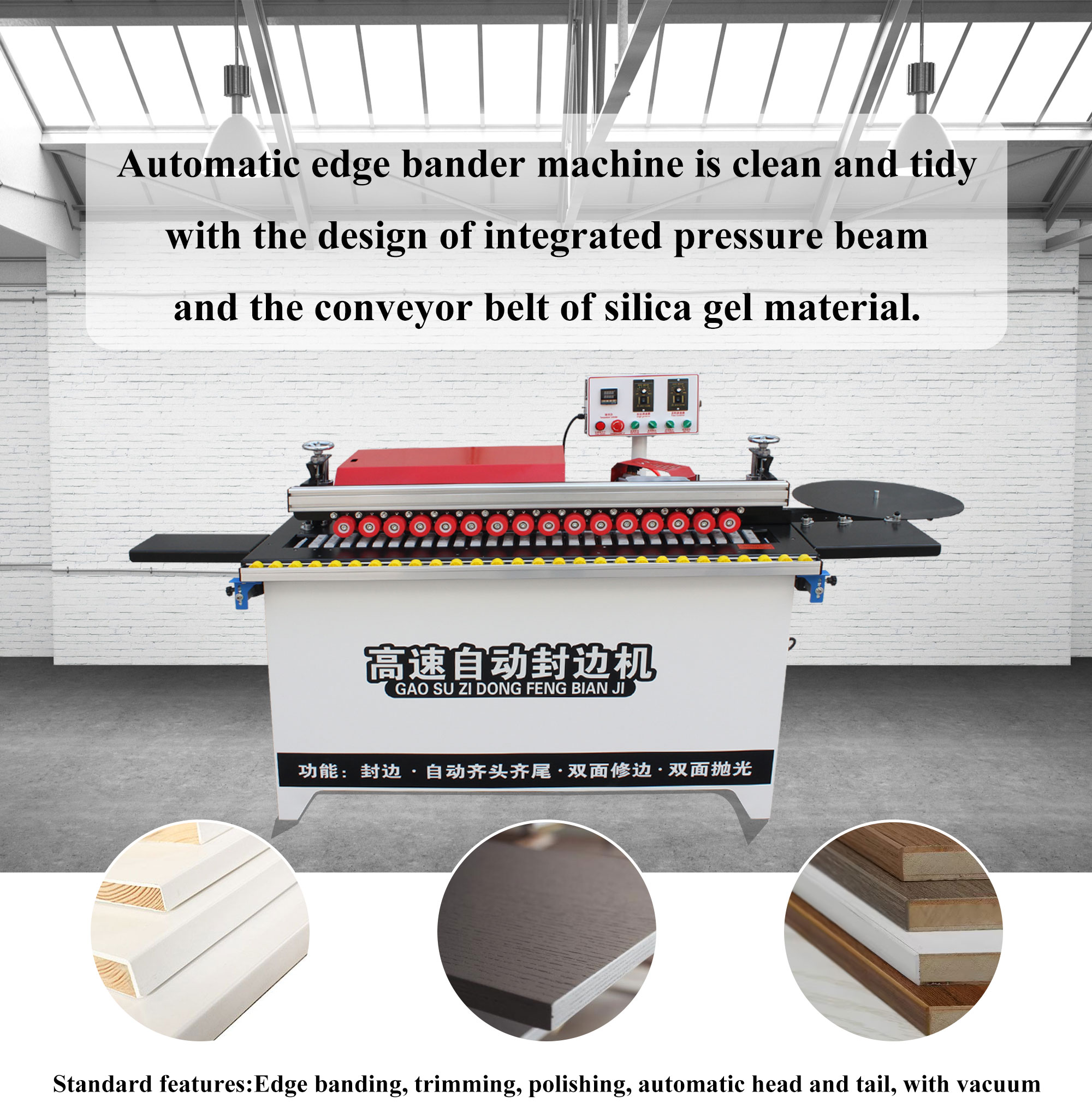 Edge Banding Machine for Cabinet Melamine Auto Edge Bander Woodworking Machinery